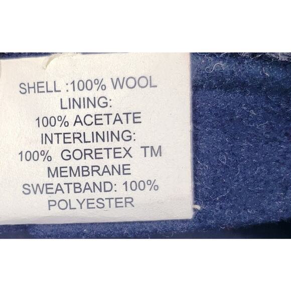 Vtg L.L. BEAN Harris Tweed Houndstooth Wool Newsboy Driving Cap Gore-Tex *Flaws* - Picture 8 of 13